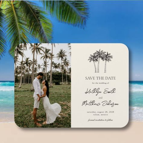 Destination Wedding Save The Date Ideas, Destination Save The Date, Tropical Save The Date, Destination Wedding Save The Date, Phuket Wedding, Cancun Wedding, Hawaii Destination Wedding, Destination Wedding Mexico, Cabo Weddings