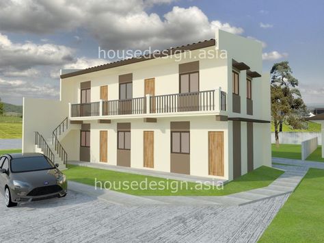 2-Storey Apartment Two Story Apartment, Small Apartment Building Plans, Apartment Exterior Design, Small Apartment Building Design, Small Apartment Building, Hostels Design, Apartments Exterior, Apartment Exterior, Apartment Architecture