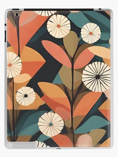 "60s Retro Mid Century Modern Dandelion Abstract Floral Pattern" iPad Case & Skin for Sale by Neeshki Mid Century Modern Textiles, Dandelion Abstract, Modern Mood Board, Modern Art Style, 50s Design, Modern Florals, Modern Art Styles, Modern Textiles, Floral Still Life