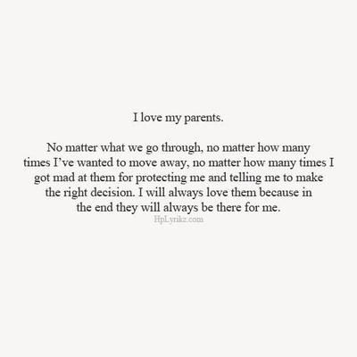 Love your parents<3 Be Nice To Your Parents Quotes, Love For Parents Quotes, Dads Side Of The Family Quotes, Appreciate Your Parents Quotes, Quotes Parents Love, Loving Parents Quotes, Quotes About Your Parents, Thankful For My Parents Quotes, Parents Love Aesthetic