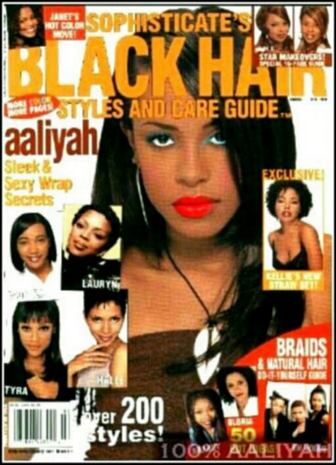 Aaliyah in Sophisticate's Black Hair Magazine (1998). Aaliyah Magazine, Hairstyle Magazine, Best Hair Growth Oil, Black Hair Magazine, Hype Hair, Black Hairstyle, African American Beauty, Styled Hair, Ebony Magazine