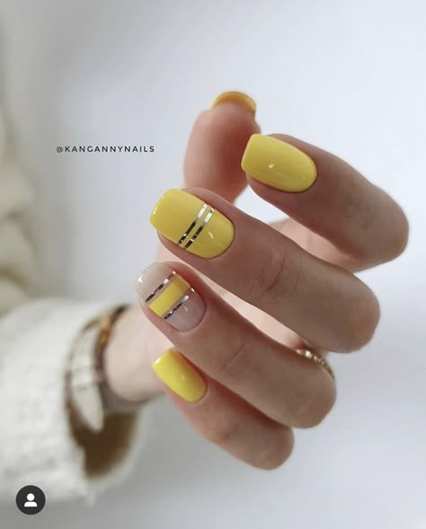 Silver Nail Designs, Yellow Nail Art, Yellow Nails Design, Yellow Nail, Silver Nail, Coffin Nails Long, Pastel Nails, Silver Nails, Yellow Nails