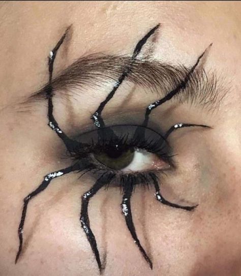 Spider Makeup, Halloween Make-up Looks, Creepy Makeup, Cool Halloween Makeup, Makeup Humor, Halloween Makeup Inspiration, Halloween Makeup Tutorial, Glam Makeup Look, Halloween Costumes Makeup