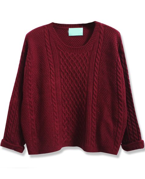 Burgandy Sweater, Batwing Shirt, Wine Sweater, Red Cable Knit Sweater, Cotton Cable Knit Sweater, Red Pullover Sweater, Long Sleeve Peplum Top, Burgundy Shirt, Batwing Sweater