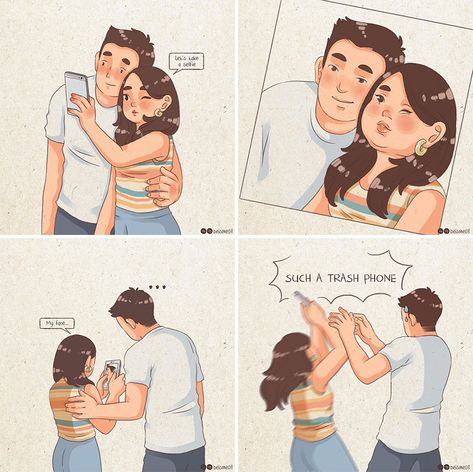 Loving Boyfriend, Literary Love Quotes, Relationship Comics, Love My Husband Quotes, Being In A Relationship, Cute Couple Comics, Couples Comics, Couple Illustration, Cute Couple Cartoon