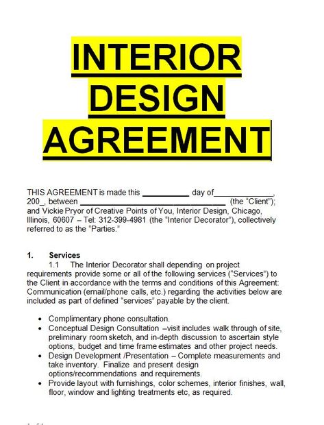 Interior Design Agreement Interior Design Contract, Template Interior Design, Interior Design Business Plan, Contract Interior Design, Interior Design Basics, Design Contract, Learn Interior Design, Interior Design Template, Interior Design Career