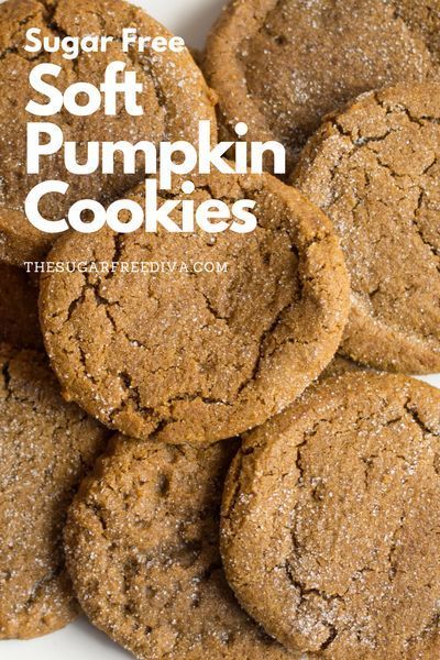 YUMMY! Homemade pumpkin cookies without added sugar making them sugar free. Perfect for fall holidays, Halloween, and Christmas holiday baking. Easy Keto Pumpkin Cookies, Low Sugar Pumpkin Cookies, Keto Pumpkin Cream Cheese Cookies, Best Sugar Free Cookies, Zero Carb Cookies, Sugar Free Holiday Cookies, Low Calorie Pumpkin Cookies, Zero Sugar Cookies, Sugar Free Protein Cookies