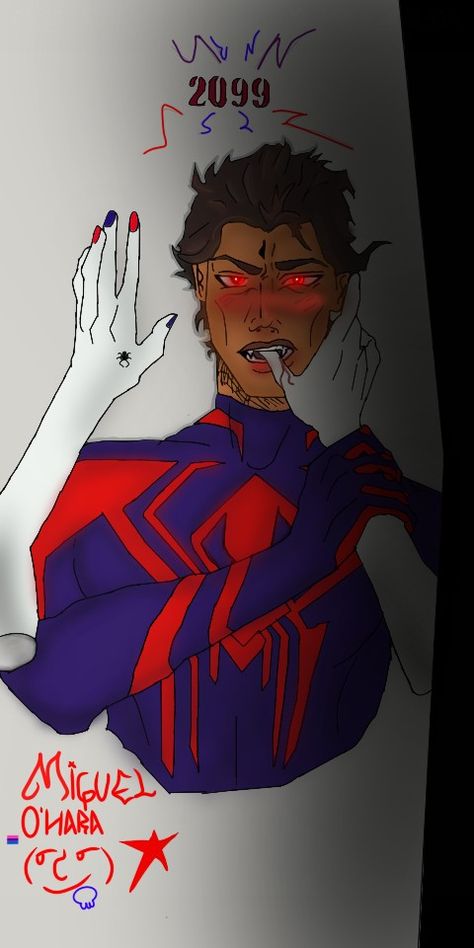 Miguel O Hara X Yn, Miguel O'hara X Yn, Miguel O'hara X Y/n, Miguel Ohara X Yn, Miguel O Hara, Spider Verse, Character Portraits, Spiderman, Verses