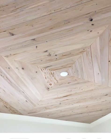 Bleached cypress Picky Cypress Ceiling, Pecky Cypress Ceilings, Cypress Ceiling, Wood Ceiling Panels, Pocket Office, Pecky Cypress, Bleached Wood, Bedroom Redo, Florida Design