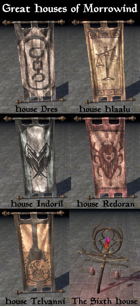 Morrowind House Banners (ESO) Ordinator Morrowind, Morrowind Armor, Morrowind Concept Art, Morrowind Tattoo, Dunmer Art, Morrowind Aesthetic, Elder Scrolls Dwemer, Morrowind Art, Elder Scrolls Morrowind