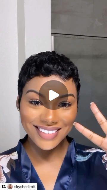 Short Hair Styles With Color Ideas, Pixie Haircut Products, Short Haircuts For African American Women, Really Short Pixie Haircut Black Women, Black Girls Pixie Hairstyles, Very Very Short Hairstyles, Short Fades For Black Women, Short Pixie Styles For Black Women, How To Style Short Hair Pixie Black Women