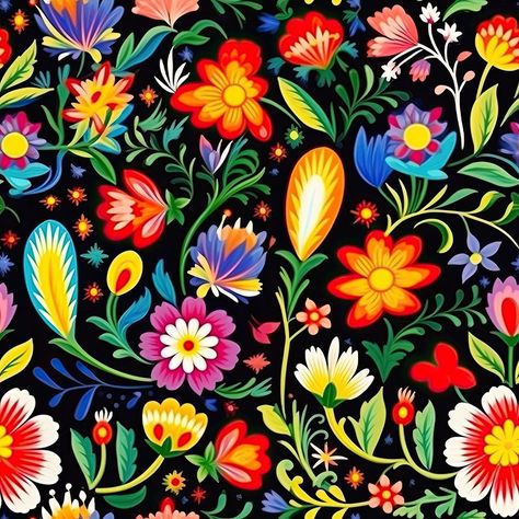 The Mexican Floral Fiesta Pattern 11 Fabric is a part of the Mexican Floral Fiesta Fabric Collection printed by Fun Sewing. Digitally Printed on 100% cotton and measures 43-45" wide. Fun Sewing prints are only available through ineedfabric.com, not sold in stores or anywhere else online. * Proudly Manufactured in Dickson, Tennessee USA! * * Even though we do our best to make certain that the colors in our fabric photographs are accurate, please be aware that your display screen may show small va Traditional Mexican Art, Mexican Patterns, Mexican Restaurant Decor, Latin Art, Mexican Pattern, Mexican Fabric, Dickson Tennessee, Mexican Flowers, Fabric For Sewing