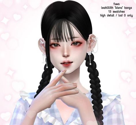 Sims 4 Bangs, Ts4 Accessories, Cc Sims4, Nose Mask, Sims Four, Sims Hair, Ts4 Cc, Sims 4 Cc Finds, Cc Finds