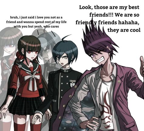 SaiHaruKaito Saimota Fanart, Shuichi X Kaito, Kaito Momota, Meme Format, Hi Welcome To Chili's, Danganronpa 1, Danganronpa Memes, Danganronpa 3, Danganronpa V3