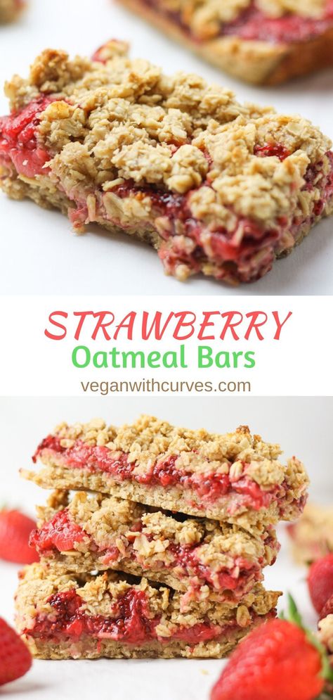 Bars Gluten Free, Strawberry Oatmeal Bars, Strawberry Oatmeal, Healthy Strawberry, Lost 100 Pounds, Oatmeal Bars, Gluten Free Dairy Free Recipes, Dairy Free Dessert, Think Food