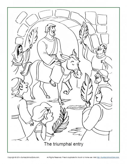 Free Bible Coloring Pages for Kids on Sunday School Zone Palm Sunday Activity Sheets, Palm Sunday Coloring Sheet, Palm Sunday Printable Free, Bible Color Pages Free Printable, Palm Sunday Coloring Page Free Printable, Palm Sunday Coloring Page, Palm Sunday Crafts For Preschoolers, Triumphal Entry Craft, Sunday School Palm Sunday