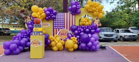 Lakers Birthday Party, Lakers Party, Basketball Party, Boy Birthday Party, Boy Birthday Parties, Bday Party, Boy Birthday, Kids Birthday, Birthday Parties