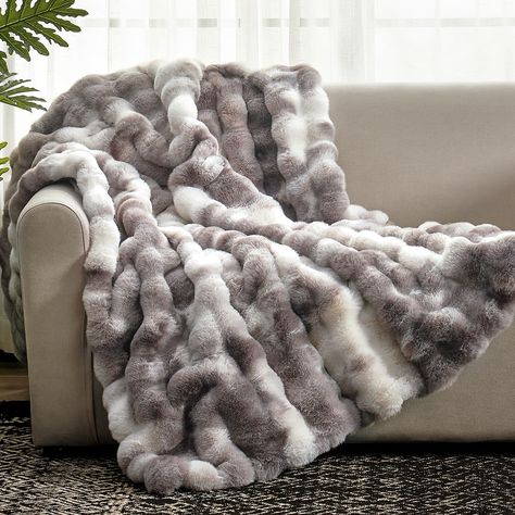 PRICES MAY VARY. Experience ultimate comfort and warmth with our Bubble Shape Faux Fur Throw Blanket. Made with 630GSM fluffy faux rabbit fur face side and silky micromink fleece inside, this throw blanket is ultra soft and cozy on both sides. The selected fabric weight provides the perfect balance of warmth without causing overheating, making it ideal for cold moment. Featuring a bubble shape high-low wave design, this throw blanket is not just functional but also a statement piece for any room Viking Bedroom, Area Rugs Dining Room, Bubble Blanket, Blankets For Bed, Dining Room Area Rug, Fur Comforter, Grey Comforter Sets, Bank Bed, Salem Ma