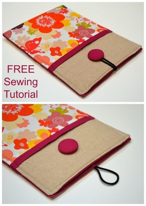 #FreeSewingPattern #FreeTabletSleevePattern #FreeEReaderPattern #EasySewingPattern #QuickSewingPattern #SimpleSewingPattern Tablet Case Diy Free Pattern, Ipad Covers Diy Free Pattern, Kindle Case Diy Free Pattern, Diy Ipad Cover, Ipad Sleeve Diy, Tablet Cases Diy, Tablet Case Pattern, Ipad Case Pattern, Kindle Pouch