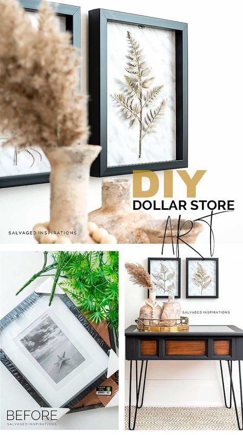 Dollorama Ideas Diy Projects, Massage Room Decor, Salvaged Inspirations, Diy Marble, Diy Dollar Tree Decor, Upcycle Decor, Home Decor Hacks, Faux Greenery, Dollar Tree Decor