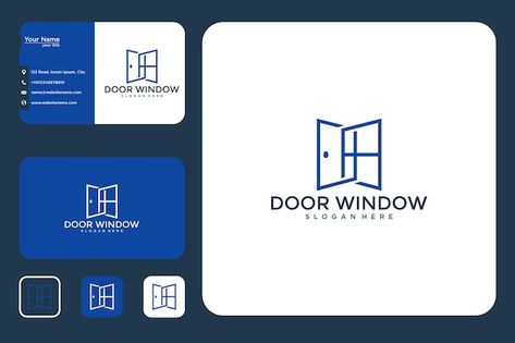 Logo Window Design, Window Logo Design Ideas, Window Company Logo, Window Logo Design, Roof Logo, Windows Logo, Window Logo, Led Painting, Door Logo