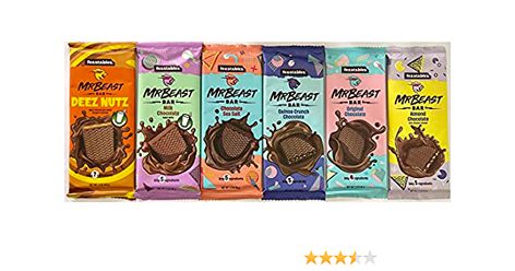 Feastables Mr Beast Chocolate Bars – NEW Deez Nuts Peanut Butter Milk Chocolate, Original Dark, Milk Chocolate, Quinoa Crunch, Sea Salt and Almond Chocolate Bars (6 Pack) Almond Bars, Mr Beast, Chocolate Crunch, Butter Milk, Dark Sea, Mr. Beast, Chocolate Almond, Organic Chocolate, Funny Animal Photos