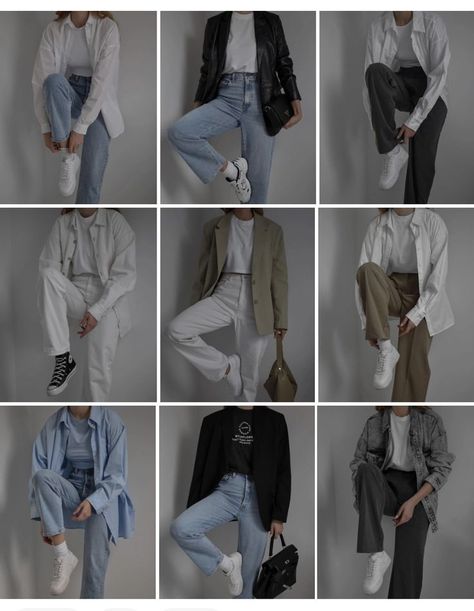 Tomboy Girls, Simple Casual Outfits, Simple Style Outfits, Mix Match Outfits, Color Combos Outfit, Fashion Top Outfits, Korean Casual Outfits, Everyday Fashion Outfits, Casual Day Outfits