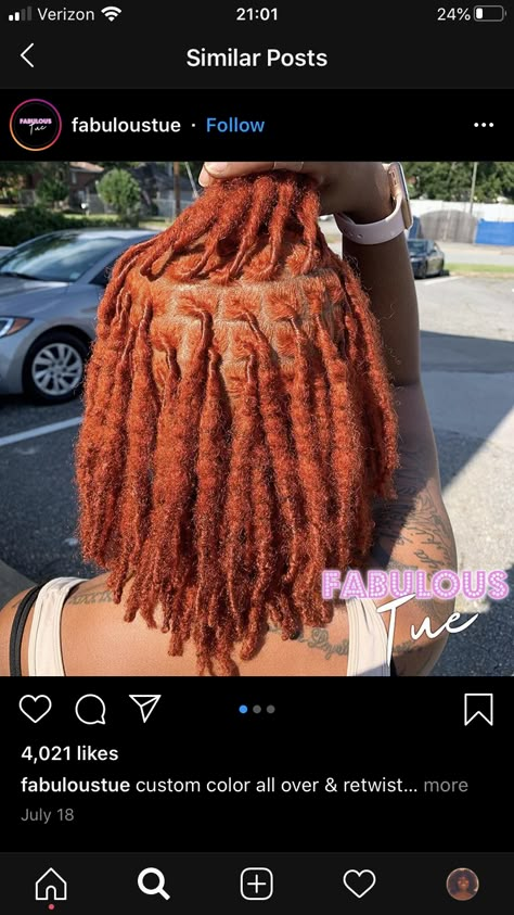 Copper Red Hair Color Black Women Locs, Ginger Copper Locs Black Women, Ginger Blonde Locs Black Women, Burnt Orange Dreads Black Women, Amber Locs Black Women, Ginger Red Locs Black Women, Dark Auburn Locs Black Women, Auburn Hair Color On Black Women Locs, Ginger Hair Color On Black Women Locs