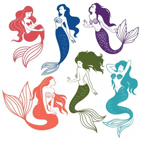 Underwater Mermaid, Swimming Mermaid, Mermaid Vector, Swimming Underwater, Mermaid Clipart, Mermaid Illustration, Mermaid Drawings, Mermaid Tattoo, Mermaid Tattoos