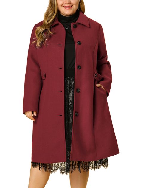 Free 2-day shipping. Buy Women's Plus Size Coat Drawstring Long Sleeve Utility Jacket at Walmart.com Plus Size Peacoat, Winter Long Coat, Long Peacoat, Womens Coats, Plus Size Winter, Longline Coat, Long Winter Coats, Feminine Chic, Plus Size Brands