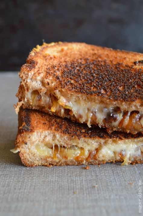 Grilled Cheese with Caramelized Onions Caramelized Onion Grilled Cheese, Caramelized Onion Sandwich, Onion Grilled Cheese, Cozy Food, Grill Cheese, Carmelized Onions, Grilled Cheese Sandwiches, Best Grilled Cheese, Patty Melt