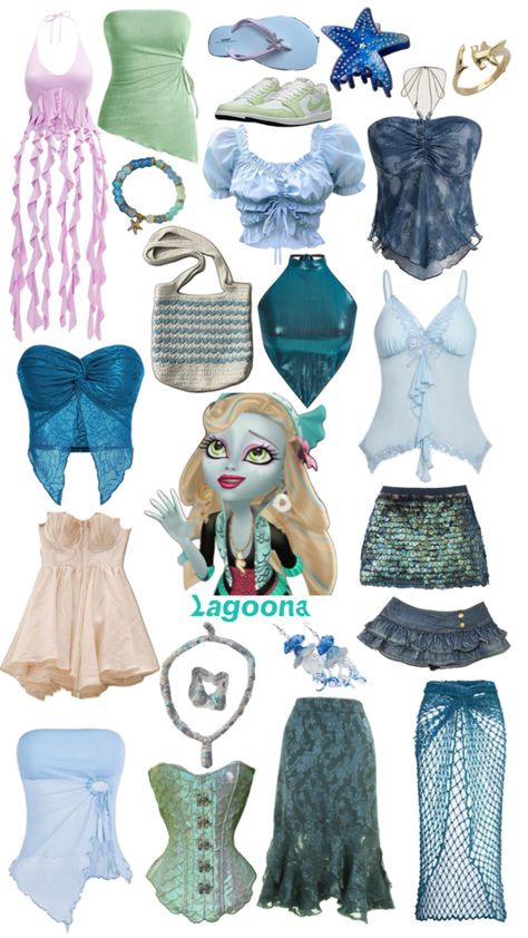 Monster High Halloween Costumes, Goblincore Outfits, Cowgirl Halloween Costume, Monster High Halloween, Monster High Cosplay, Monster High Costume, Cowgirl Halloween, Monster High Clothes, Laguna Blue