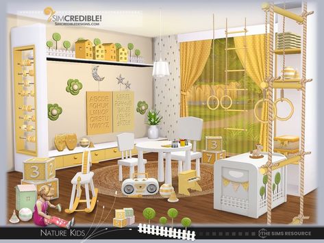 Kids Nature Activities, Piano Decor, Resource Furniture, Kids Bed Frames, Baby Playroom, Kids Shelves, Kids Activity Table, Sims 4 House Building, Baby Bathroom