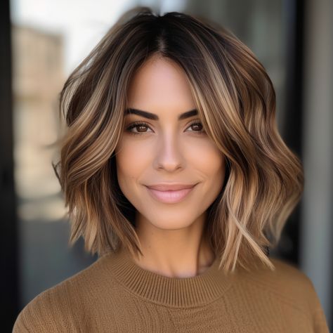 35 Gorgeous Caramel Balayage Highlights Ideas To Try Balayage Styles, Rambut Brunette, Brunette Hair With Highlights, Caramel Balayage, Brunette Balayage Hair, Brown Hair Balayage, Brown Balayage, Hair Affair, Short Hair Balayage