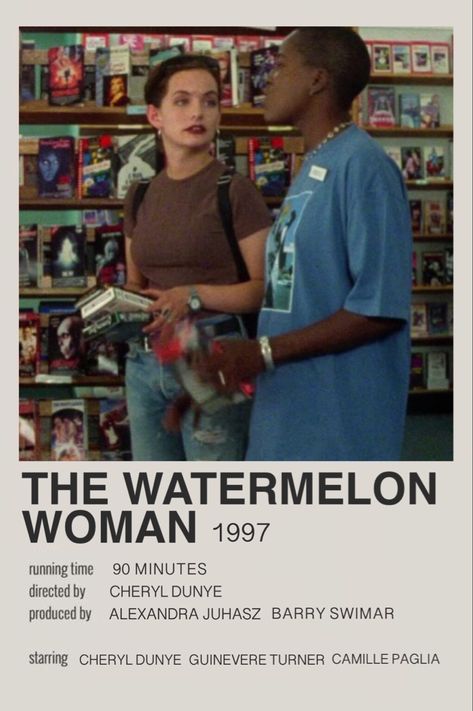 A movie poster - The Watermelon Woman (1997) The Watermelon Woman Poster, Her Movie Poster, Watermelon Woman, The Watermelon Woman, Movie Recs, Cinema Quotes, Film Recommendations, Movies To Watch Teenagers, Movie To Watch List