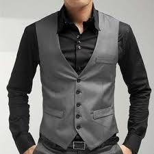 Groom's Outfit - Similar Vest and matching pants sold by Express Men as "The Photographer" image shows gray buttons but they are black when you order online. Grey Vest Outfit, Vest Outfits Men, Dress Vest, Grey Vest, Groomsmen Attire, Sharp Dressed Man, Groom Attire, Mens Fashion Suits, Vest Outfits