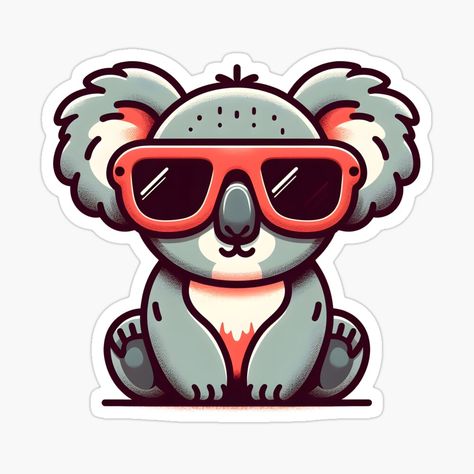 Get my art printed on awesome products. Support me at Redbubble #RBandME: https://www.redbubble.com/i/sticker/cute-koala-by-gkhanco/161414787.EJUG5?asc=u Koala Doodle, Koala Aesthetic Cartoon, Angry Koala, Kawaii Koala, Koala Sticker, Cute Koala, The Arrival, Sticker Cute, Pet Bandana