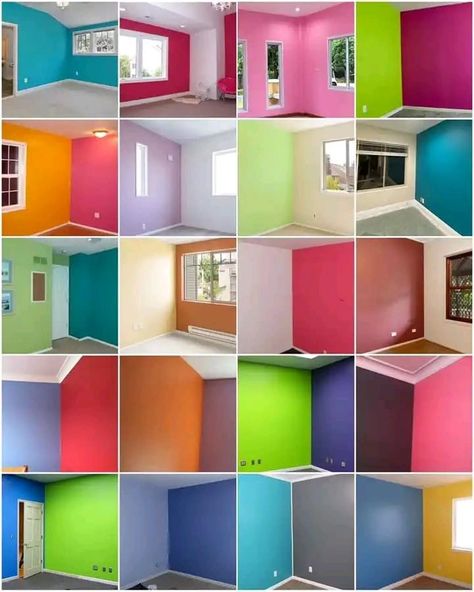 Diwar Paint Design Bedroom, Ceiling Design Color Combination, Room Color Ideas Bedroom Paint Design, Hall Painting Wall Colors, Hall Colour Ideas, Colorful Wall Painting, Room Paint Designs, Colorful Bedroom Design, Arch Designs For Hall