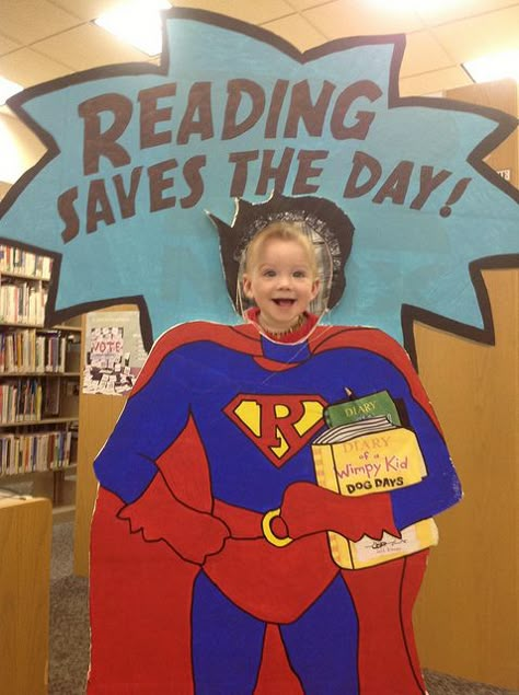 Reading Saves the Day! | Flickr - Photo Sharing! LOVE THIS IDEA!!!!! need a super woman (modest though) Superhero School, Family Literacy Night, Reading Incentives, Superhero Classroom Theme, Library Media Center, Family Literacy, Library Themes, Superhero Classroom, Reading Themes