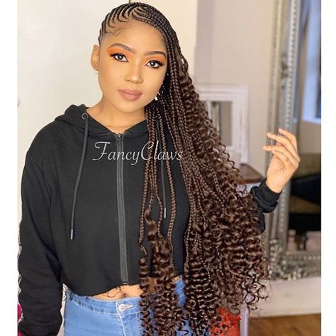 @fancy_claws Fancy Claws Hairstyles, Straight Up Braids, Braids With Curly Ends, Lemonade Braids Hairstyles, Natural Hair Weaves, Gorgeous Braids, Lemonade Braids, Weave Ponytail Hairstyles, Natural Beauty Hacks