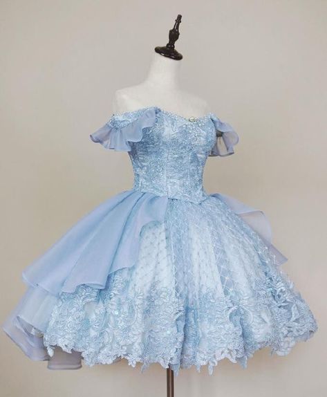 Princess Dress Blue, Ballet Outfit, Fairytale Dress, فستان سهرة, Quince Dresses, Fantasy Dress, Sweet Lolita, Lolita Dress, Paper Doll