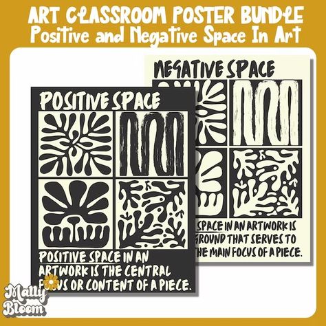 MissMallyBloomPrints - Etsy Art Classroom Displays Secondary, Art Teacher Posters, Art Door Decorations Classroom, Art Classroom Aesthetic, Art Room Bulletin Board Ideas, Middle School Art Room, Classroom Displays Secondary, Decor Art Room, Art Negative Space