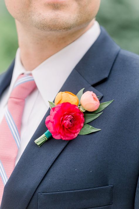 Bright Boutonniere, Wildflower Boutonniere, Colorful Boutonniere, Hoco 2022, Wearable Flowers, Blue Boutonniere, Pink Boutonniere, Wedding Peach, Magenta Wedding