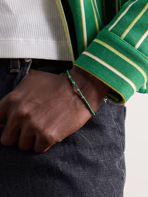 Men's Designer Jewelry | MR PORTER Men Jewelry Bracelets, Men's Jewelry Bracelet, Men Green Bracelet, Bead Men Bracelet, Simple Leather Bracelet, Beaded Bracelet For Men, Mens Designer Jewelry, Malachite Bracelet, Simple Leather