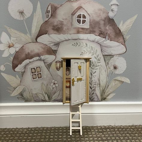 AidaZamora - Etsy Deco Rose, Fabric Wall Decals, Nursery Room Design, Mouse House, Nursery Room Inspiration, Mushroom House, Big Girl Rooms, Nursery Wall Decals, House Wall