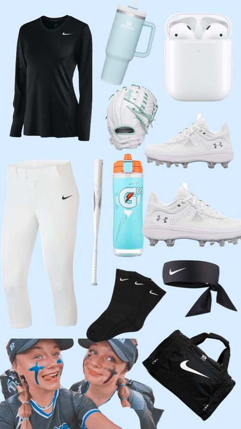 Softball Practice Fits, Cute Softball Outfits, Preppy Sports Outfits, Softball Preppy, Softball Outfits For Practice, Softball Practice Outfits, Softball Fits, Preppy Softball, Nike Preppy