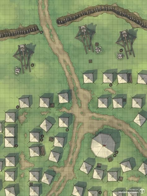 Siege Camp |  Tavern Tales auf Patreon Map Game, Fantasy City Map, Dnd World Map, Fantasy Town, Fantasy World Map, Map Maker, Tabletop Rpg Maps, Dnd 5e Homebrew, Dnd Dragons