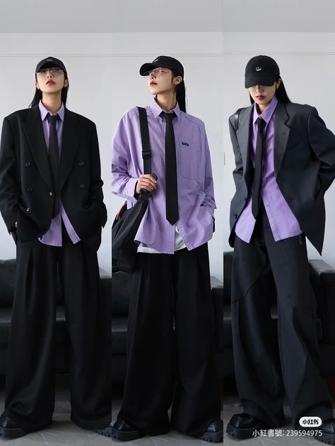 How To Style Purple Pants, Purple Shirt Outfit Men, Purple Outfits Men, Purple Shirt Outfit, Purple Shirt Outfits, Boyish Outfits, Simple Style Outfits, Fashion Top Outfits, Purple Outfits