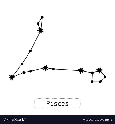 Pisces Zodiac Stars, Pieces Zodiac Constellation, Pisces Tattoo Star Constellation, Fine Line Pisces Constellation Tattoo, Pisces Zodiac Constellation, Pices Constellation Tattoo Stars, Pisces Constellation Tattoo Designs, Embroidery Pisces Zodiac, Picese Zodiac Constellation Tattoo