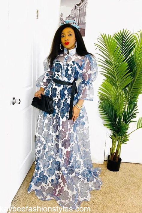 30 Latest Organza Gown Styles for Ladies in Nigeria - Kaybee Fashion Styles Classy Maxi Dress, Gown Styles For Ladies, Chiffon Styles, Maxi Dress Styles, Organza Gown, Stylish Naija, Organza Gowns, African Maxi Dresses, African Lace Dresses